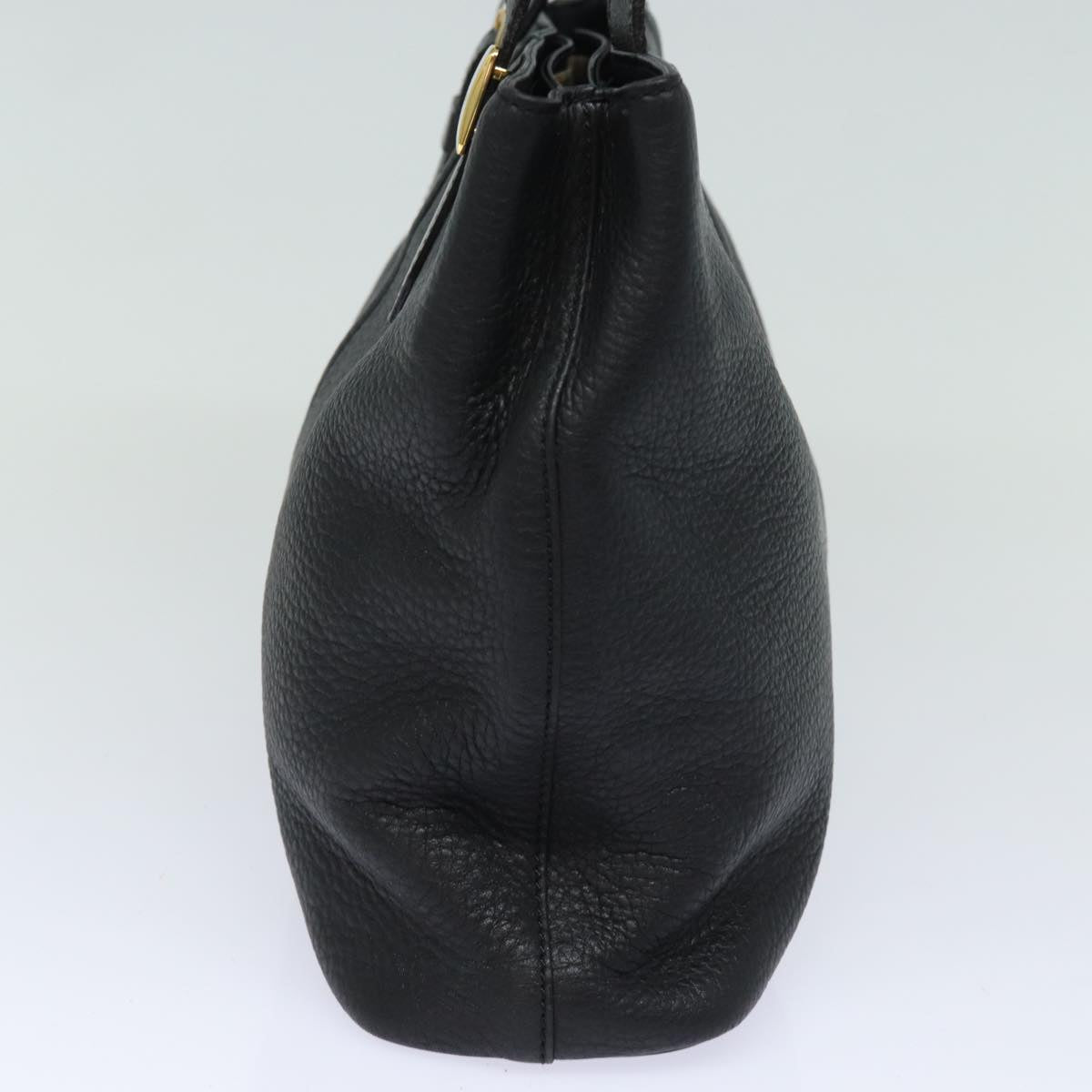 BurberrySs Hand Bag Leather Black Auth 79491
