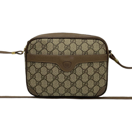 GUCCI Shoulder Bag leather Brown