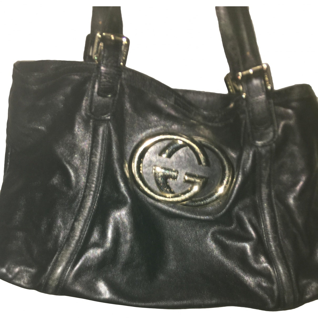 Gucci black leather handbag
