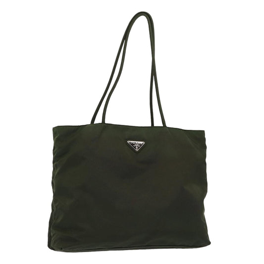 PRADA Tote Bag Nylon Khaki Auth