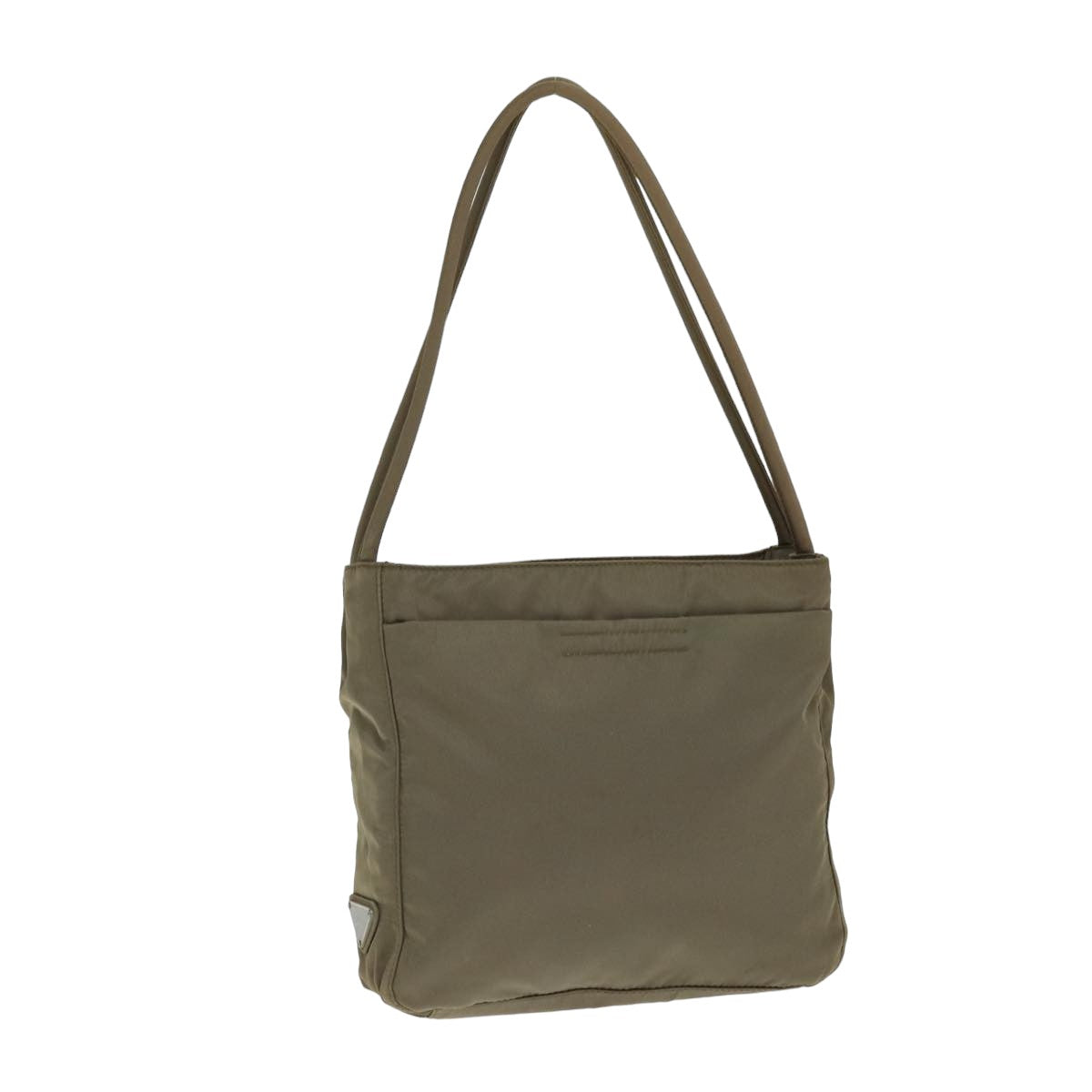 PRADA Hand Bag Nylon Brown Auth
