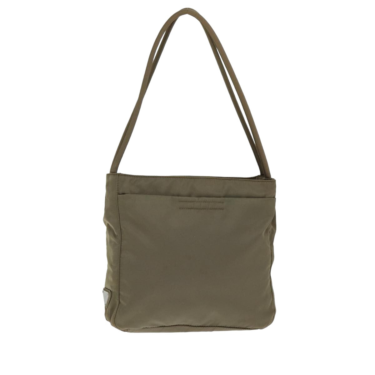 PRADA Hand Bag Nylon Brown Auth