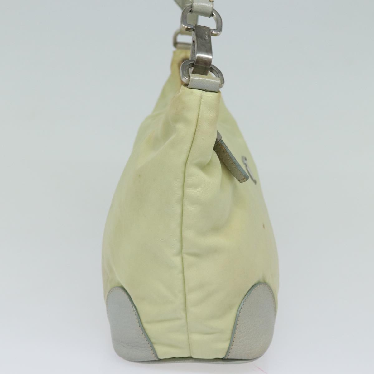 PRADA Hand Bag Nylon Beige Auth