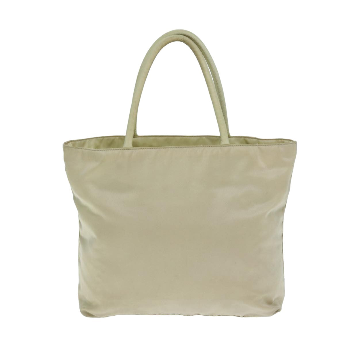 PRADA Hand Bag Nylon Beige Auth
