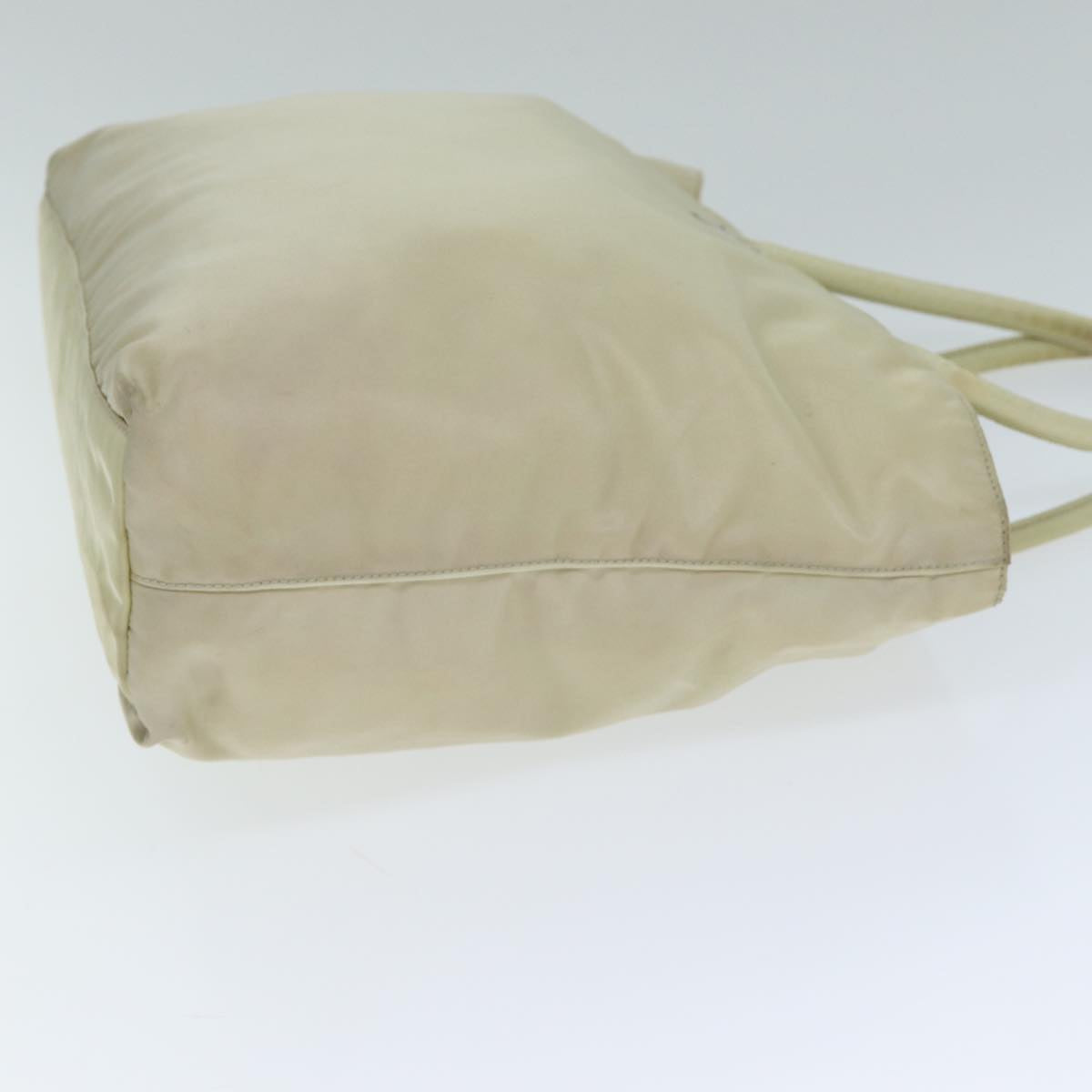 PRADA Hand Bag Nylon Beige Auth