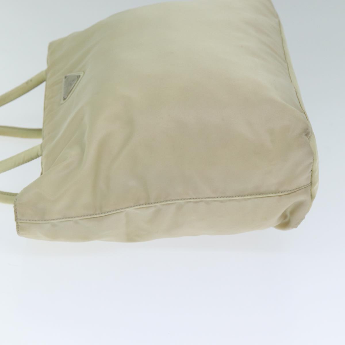 PRADA Hand Bag Nylon Beige Auth