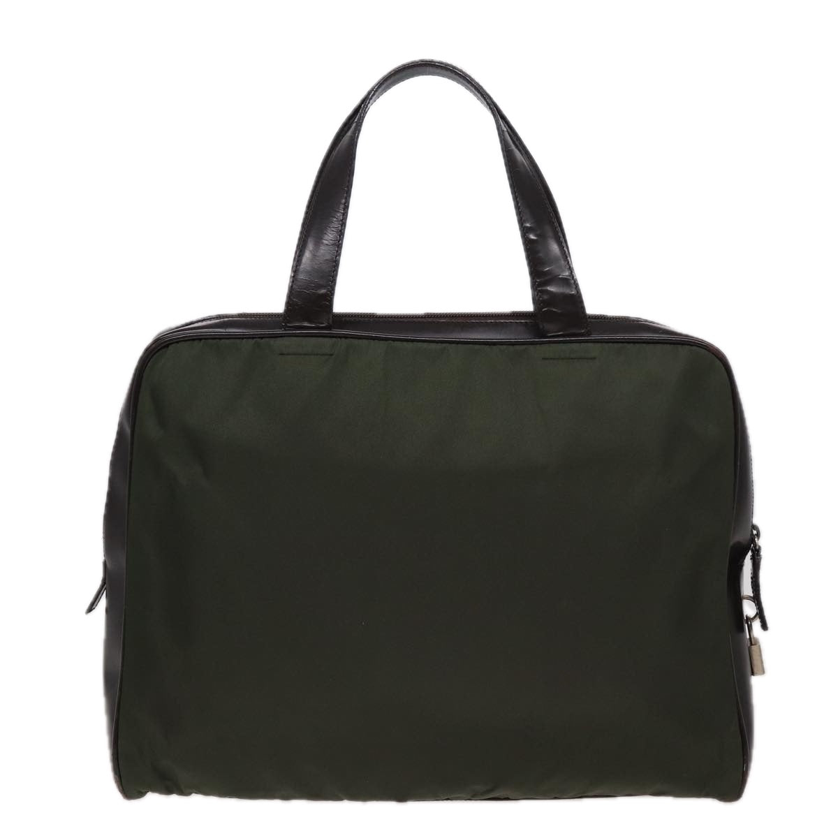 PRADA Hand Bag Nylon Khaki Auth