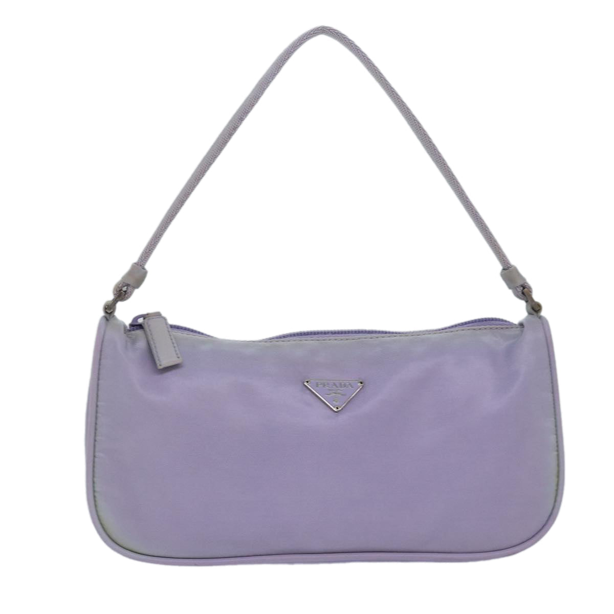 PRADA Accessory Pouch Nylon Purple Auth Luxury Handbag