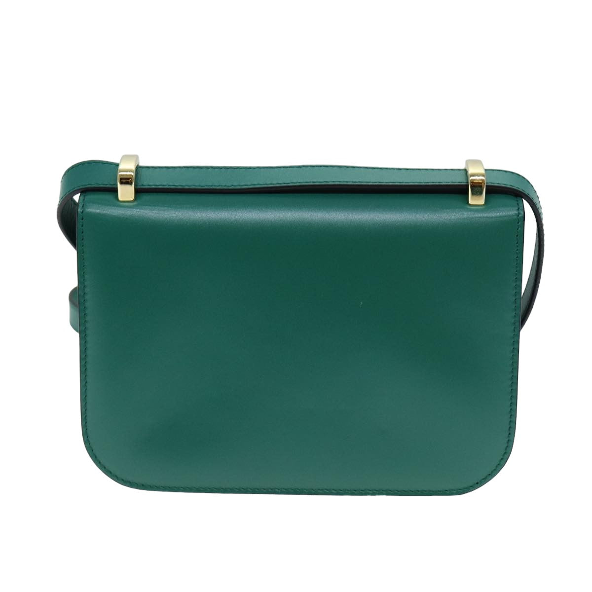 PRADA Shoulder Bag Leather Green Auth