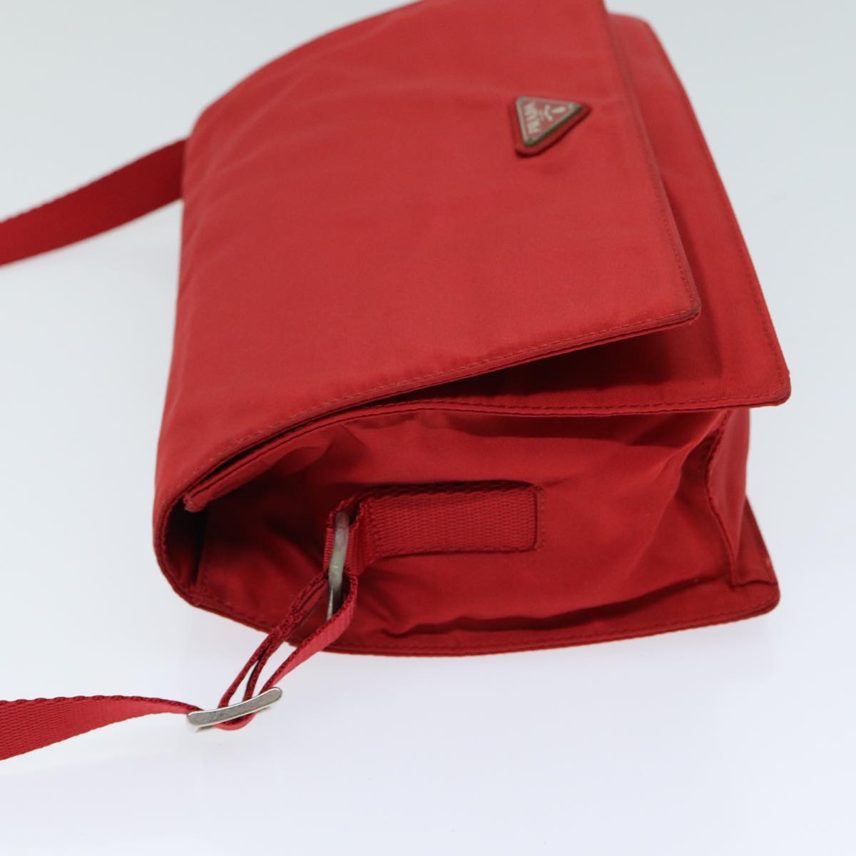 PRADA Shoulder Bag Nylon Red Auth
