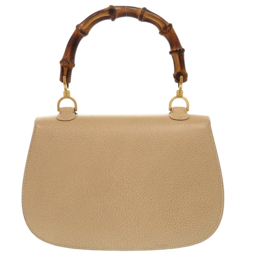 GUCCI Handbag 000 29 0633 leather beige Bamboo Women