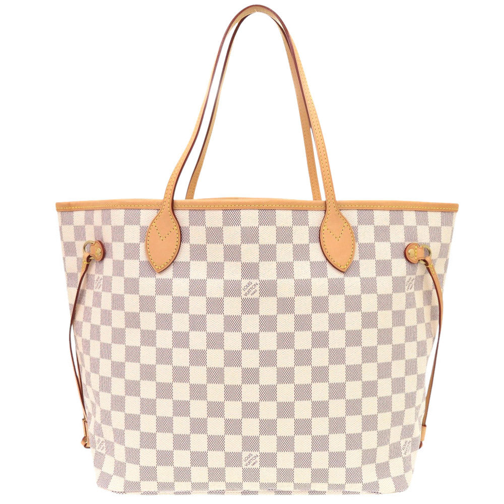 Luxury Women's Tote Bag | LOUIS VUITTON Tote Bag Damier Azur Canvas white Damier Azur New Neverfull MM