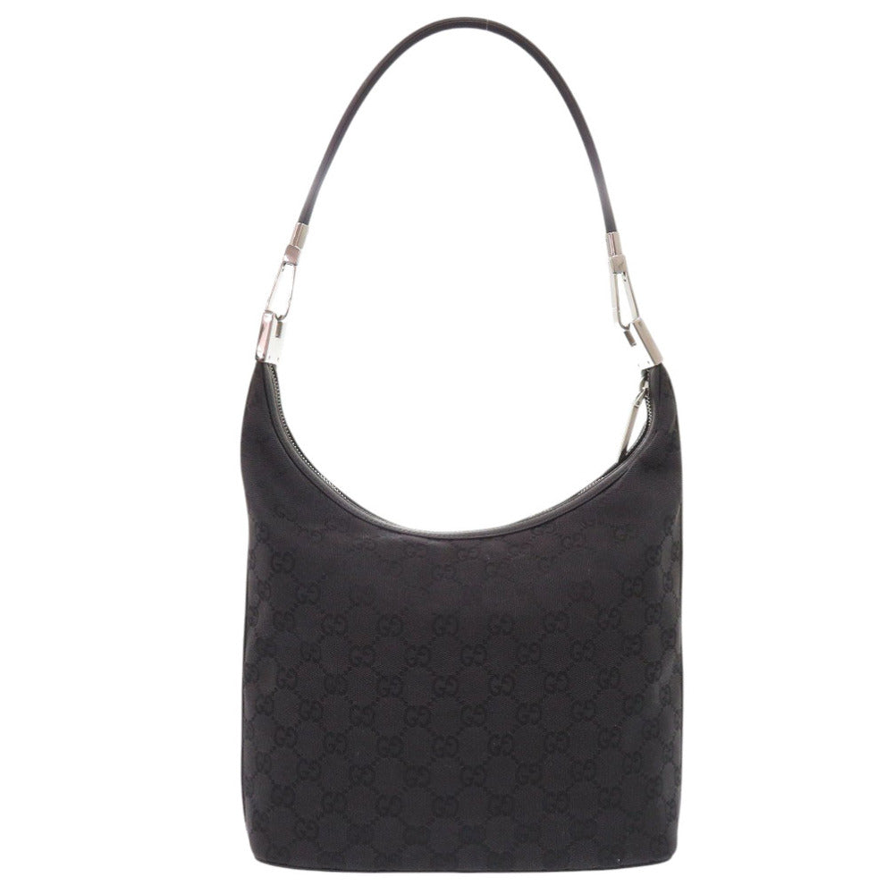 GUCCI Shoulder Bag 01234 203419 GG canvas black one belt Women