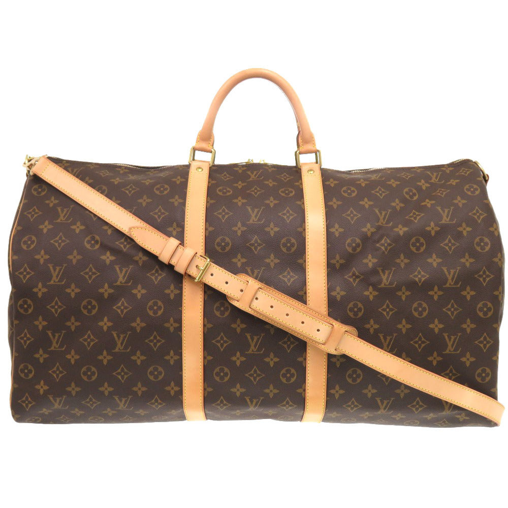 LOUIS VUITTON Boston Duffel bag Monogram canvas Brown Monogram Keepall bandouliere60