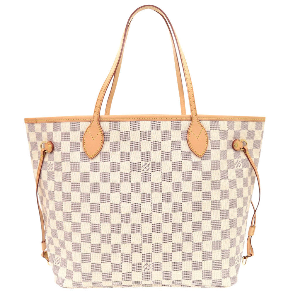 Luxury Women's Tote Bag | LOUIS VUITTON Tote Bag Damier Azur Canvas white Damier Azur Neverfull MM