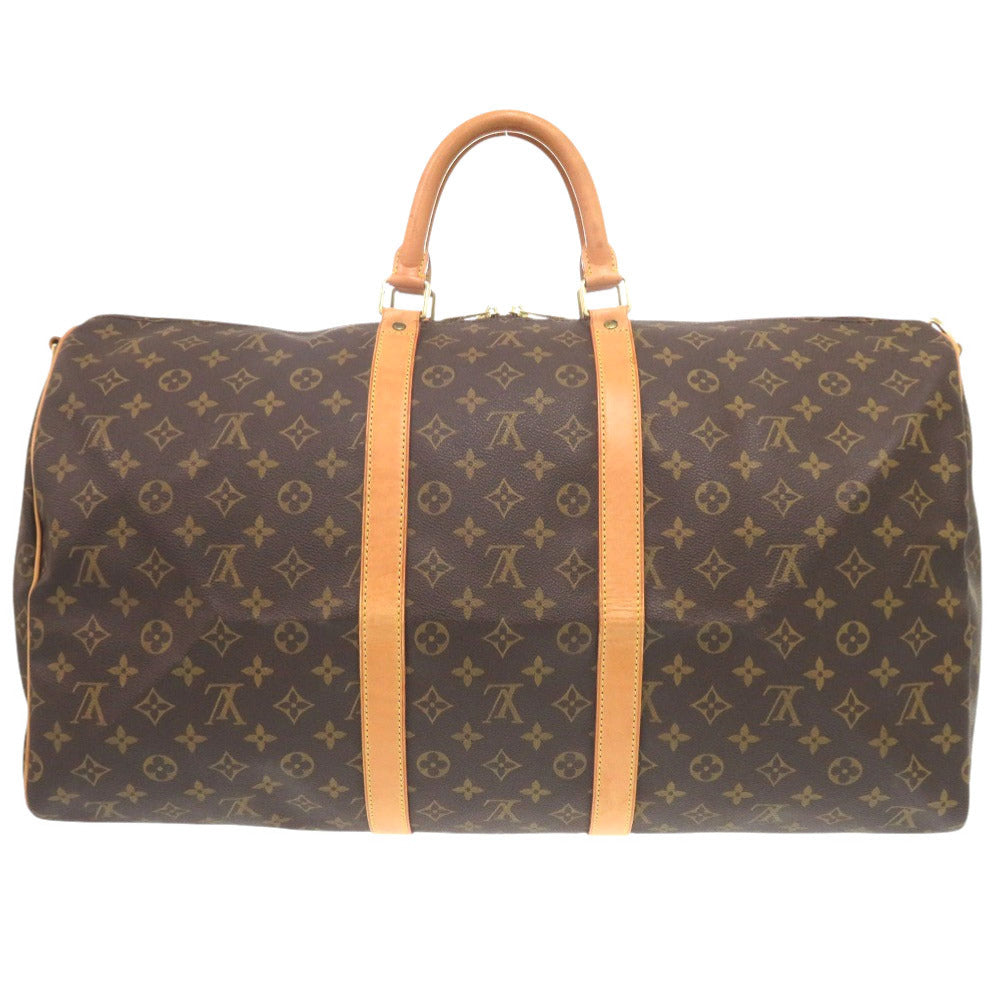 Luxury Women's Handbag | LOUIS VUITTON Boston Duffel bag Monogram canvas Brown Monogram Keepall bandouliere55