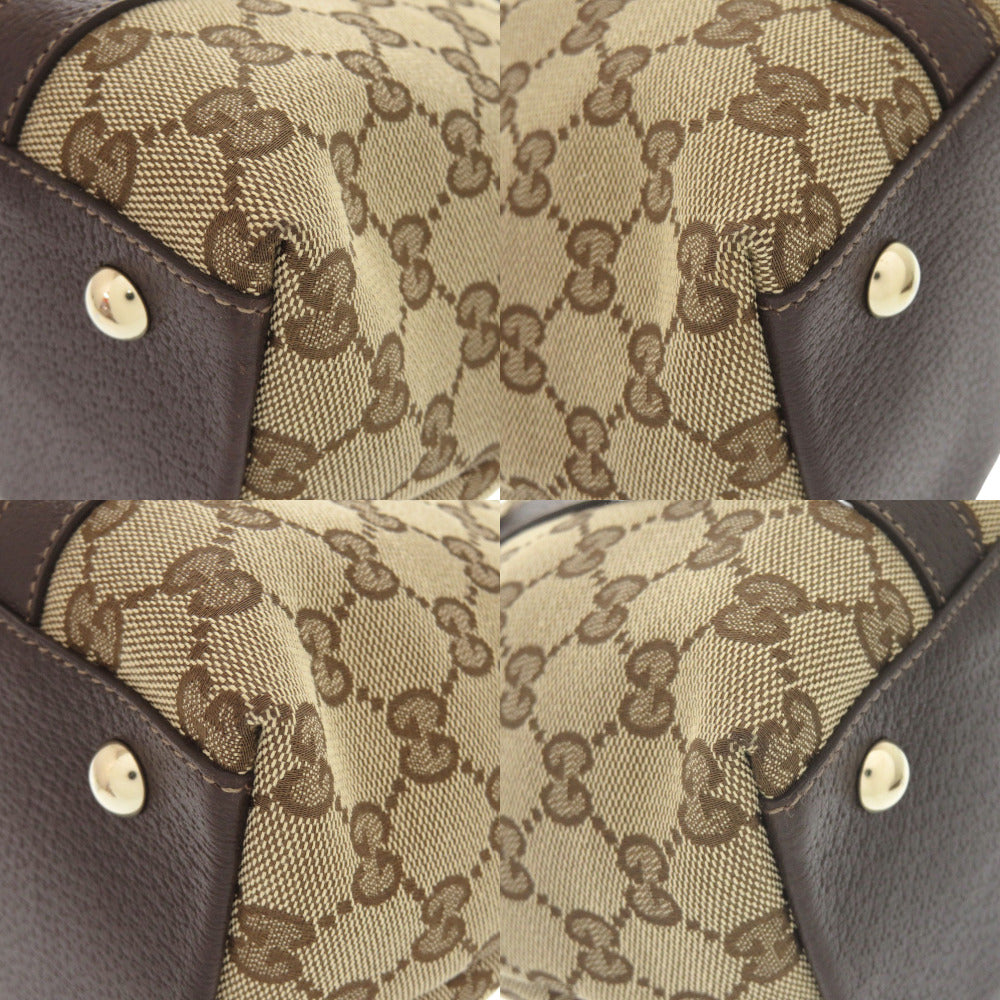GUCCI Handbag 141470 02026 GG canvas, leather beige Women