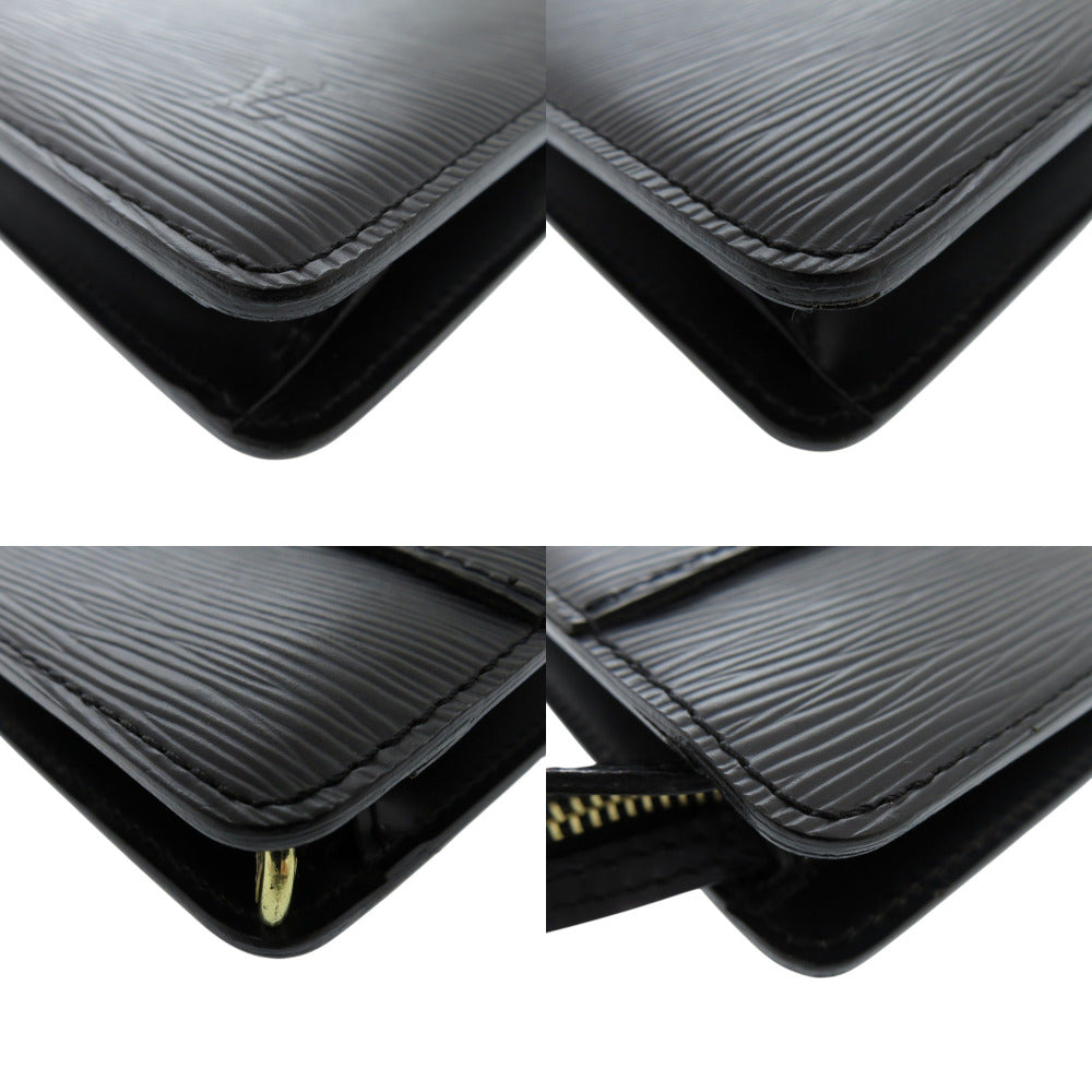Designer Women's Crossbody Bag | LOUIS VUITTON Clutch bag Epi Leather Noir business bag Epi Pochette Homme mens