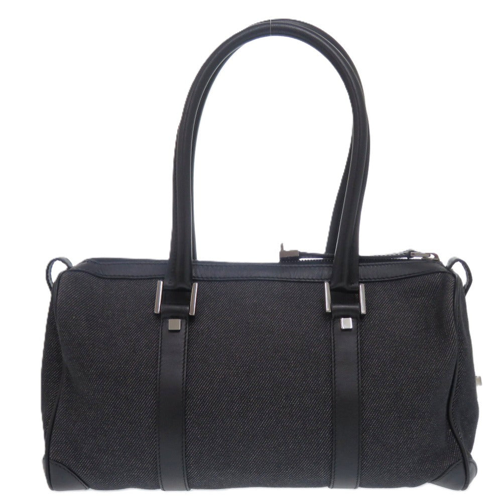 GUCCI Handbag 30458 Denim, Leather black mini Boston Duffel bag Women