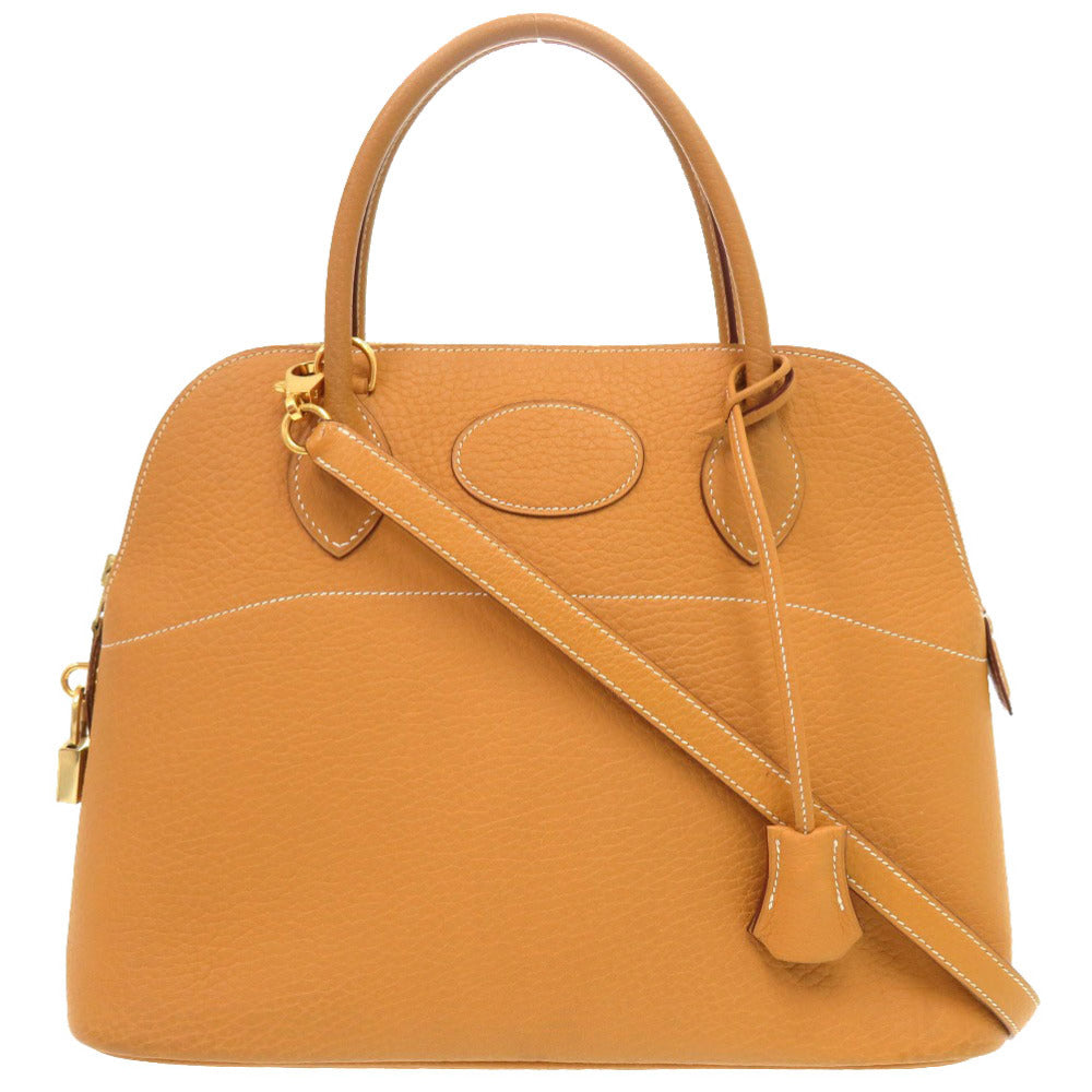 HERMES Handbag Fjord Camel Bored 31 Women