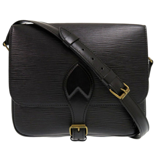 LOUIS VUITTON Shoulder Bag Epi Leather Noir Epi Cartouchiere Women