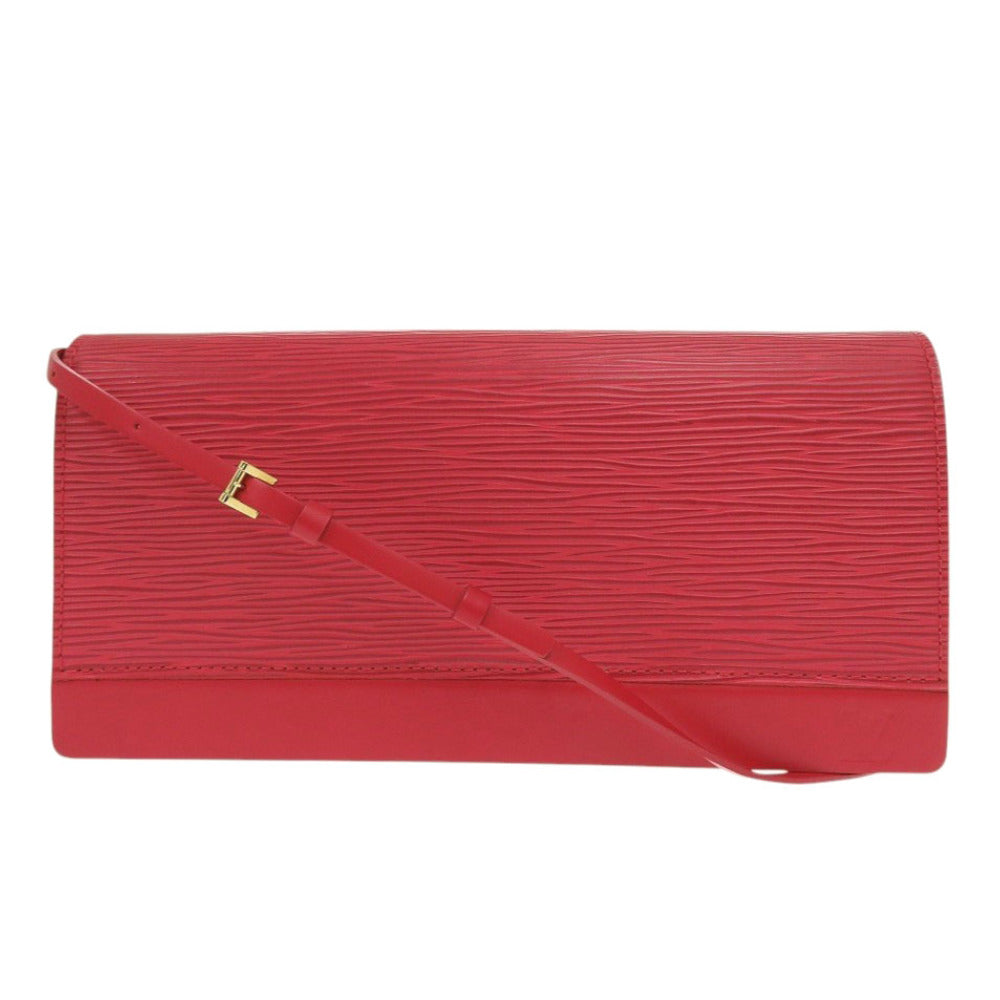 LOUIS VUITTON Shoulder Bag Epi Leather Red Honfleur Women