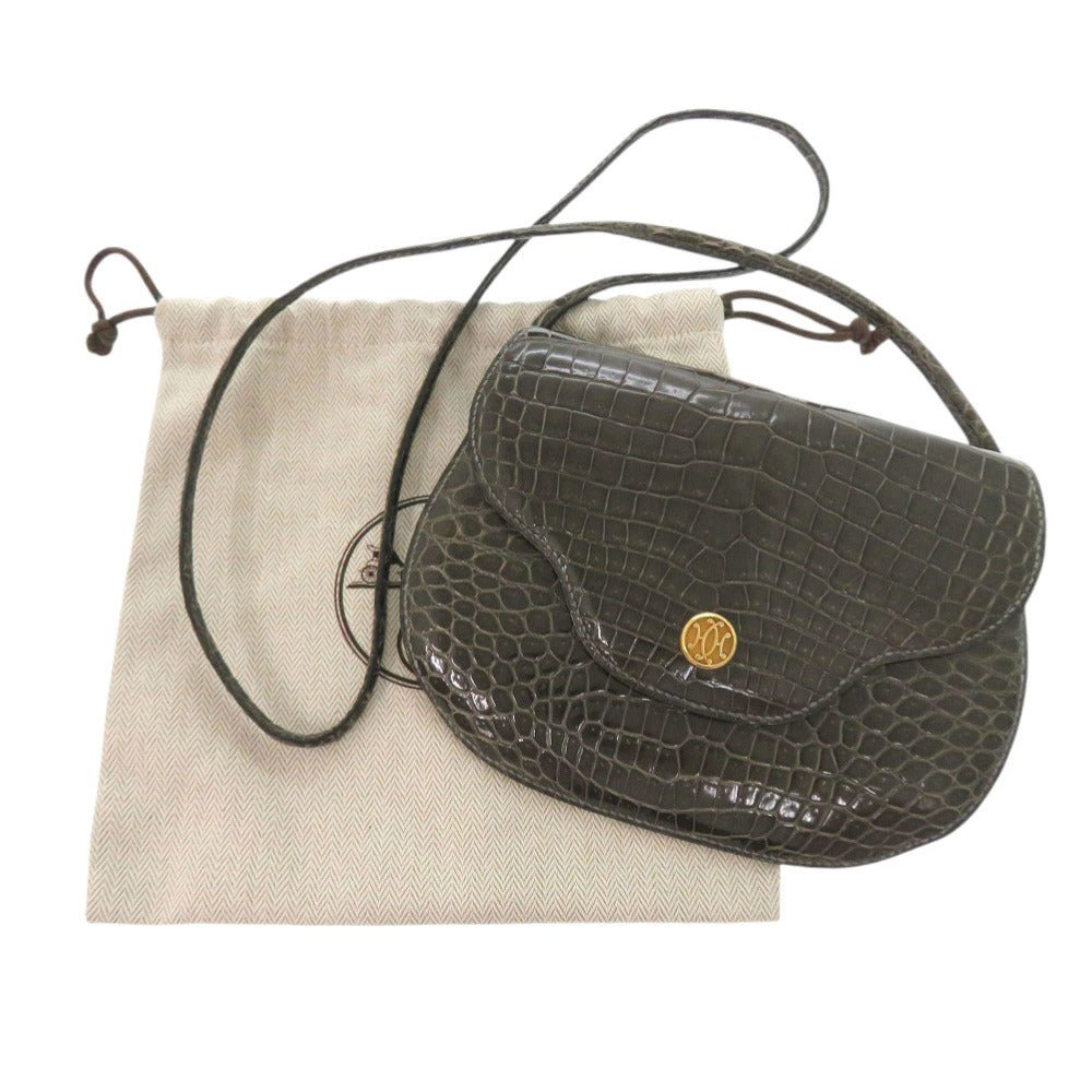 HERMES Shoulder Bag Polosus Gray type Paula Women