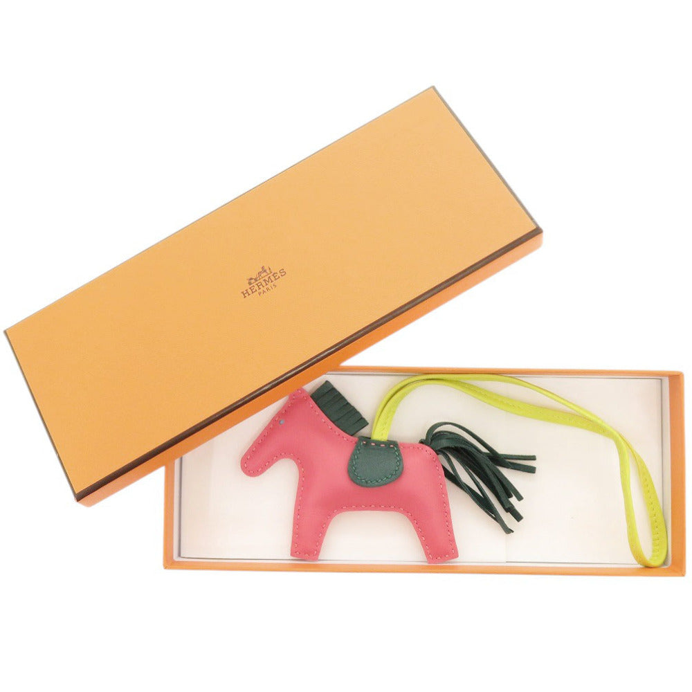 HERMES key ring Anyo Miro Rose azare Bag charm Rodeo Charm PM Women