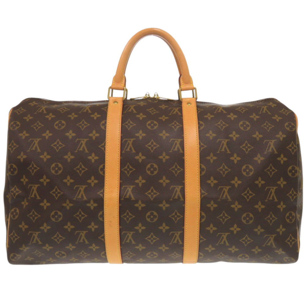 Luxury Women's Handbag | LOUIS VUITTON Boston Duffel bag Monogram canvas Brown Monogram Keepall 50
