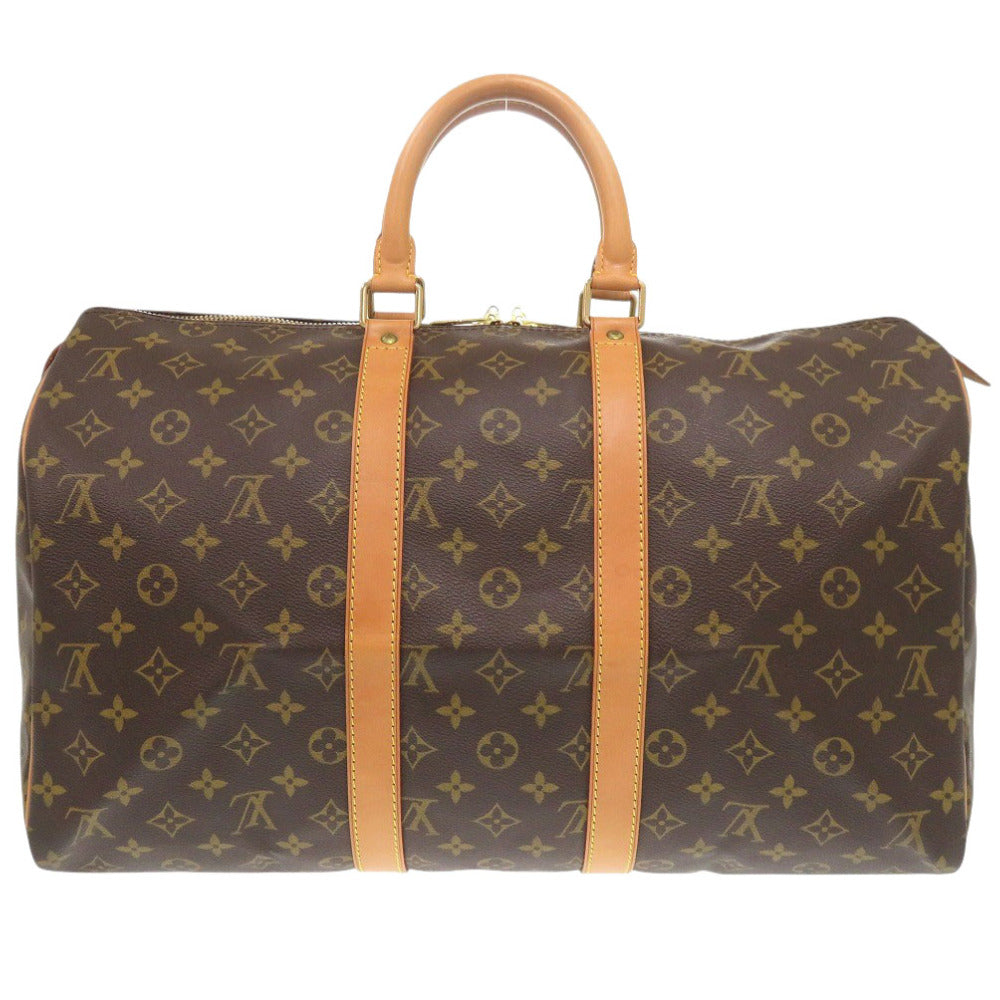 Luxury Women's Handbag | LOUIS VUITTON Boston Duffel bag Monogram canvas Brown Monogram Keepall 45