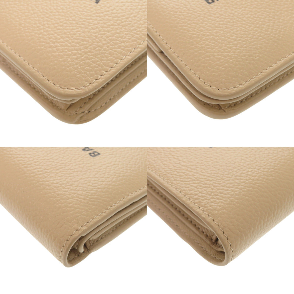 BALENCIAGA Bifold Wallet leather beige Women