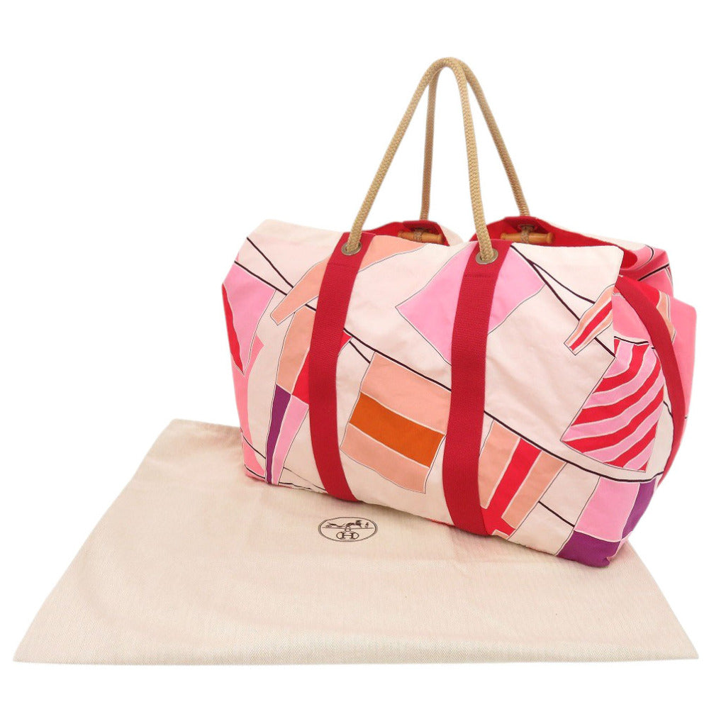 HERMES Tote Bag cotton multicolor