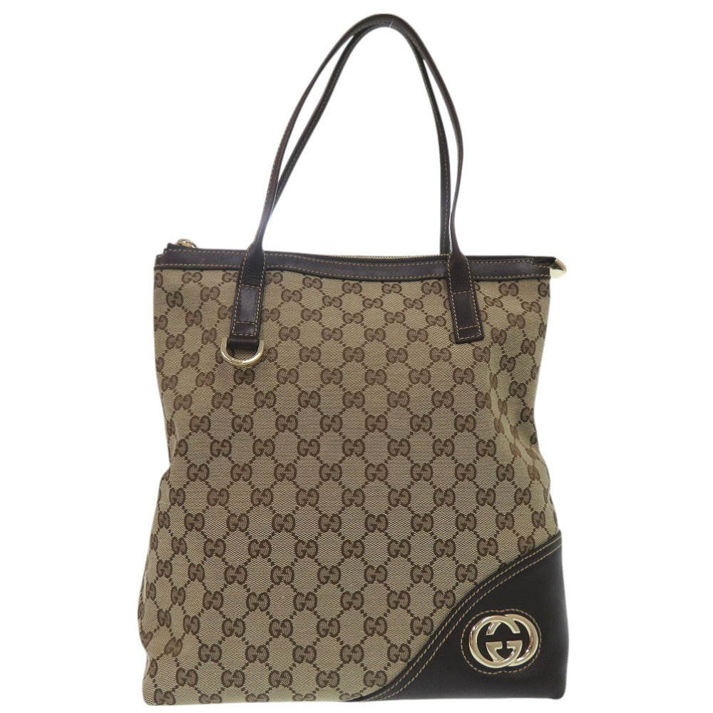 GUCCI Tote Bag 182492 GG canvas beige Shoulder Bag Interlocking G Women
