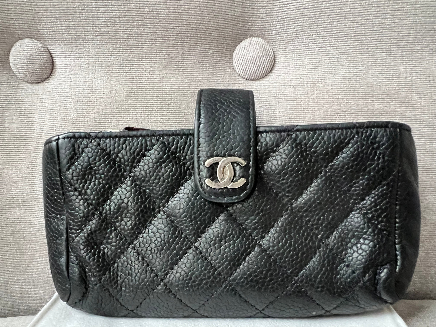 Chanel Black CC Timeless Quilted Small Purse