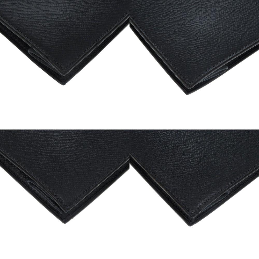 HERMES Clutch bag Courchevel Navy Sac Adepeche