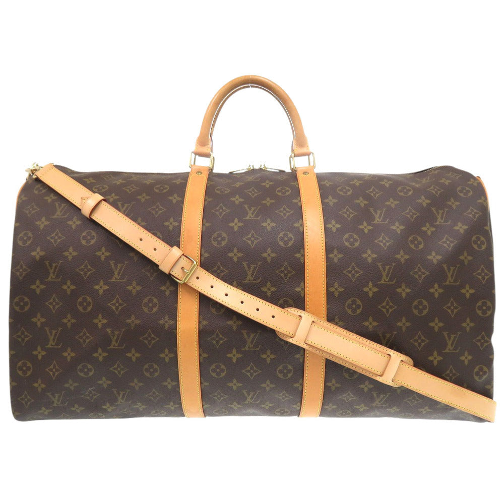 LOUIS VUITTON Boston Duffel bag Monogram canvas Brown Monogram Keepall bandouliere60