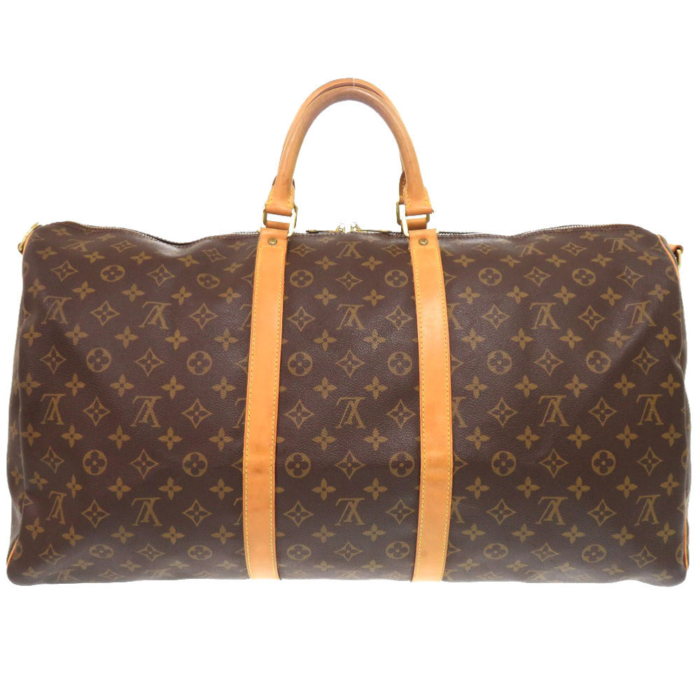 Luxury Women's Handbag | LOUIS VUITTON Boston Duffel bag Monogram canvas Brown Monogram Keepall bandouliere55