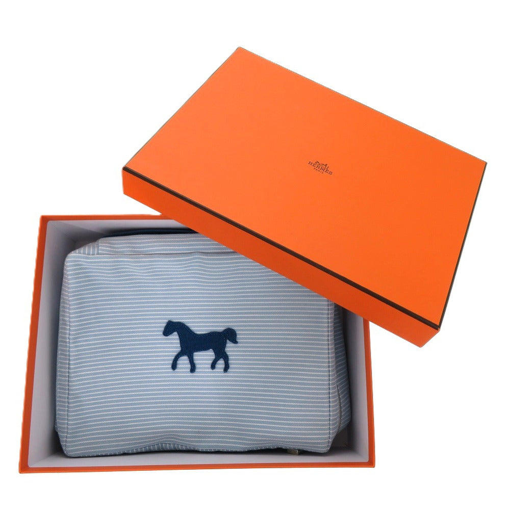 HERMES Pouch cotton white Cabriole Togo MM