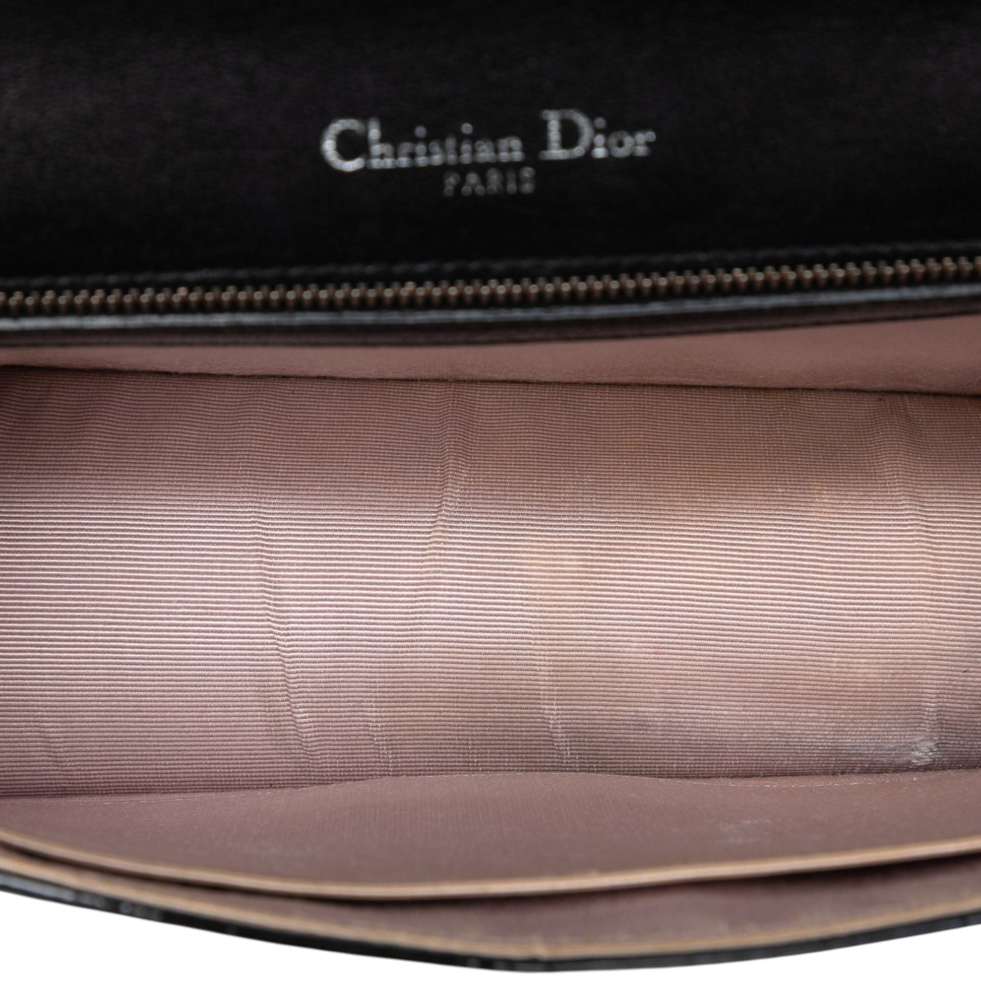 Black Dior Medium Patent Diorama Flap Crossbody Bag