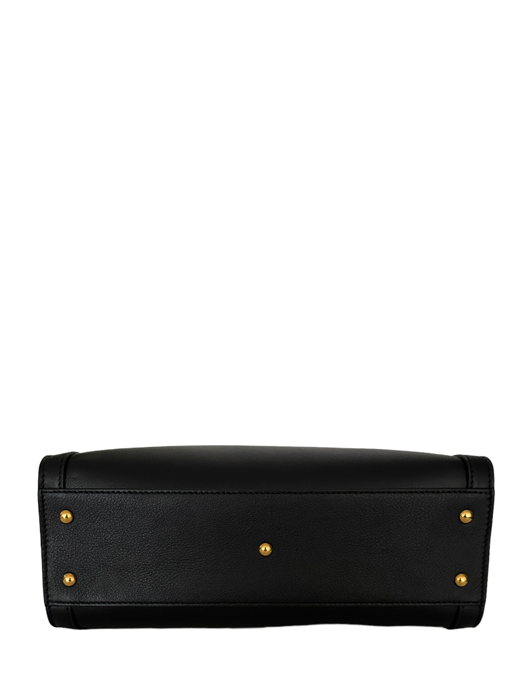 Gucci Black Small Calfskin Leather Diana Bamboo Bag w/ Strap