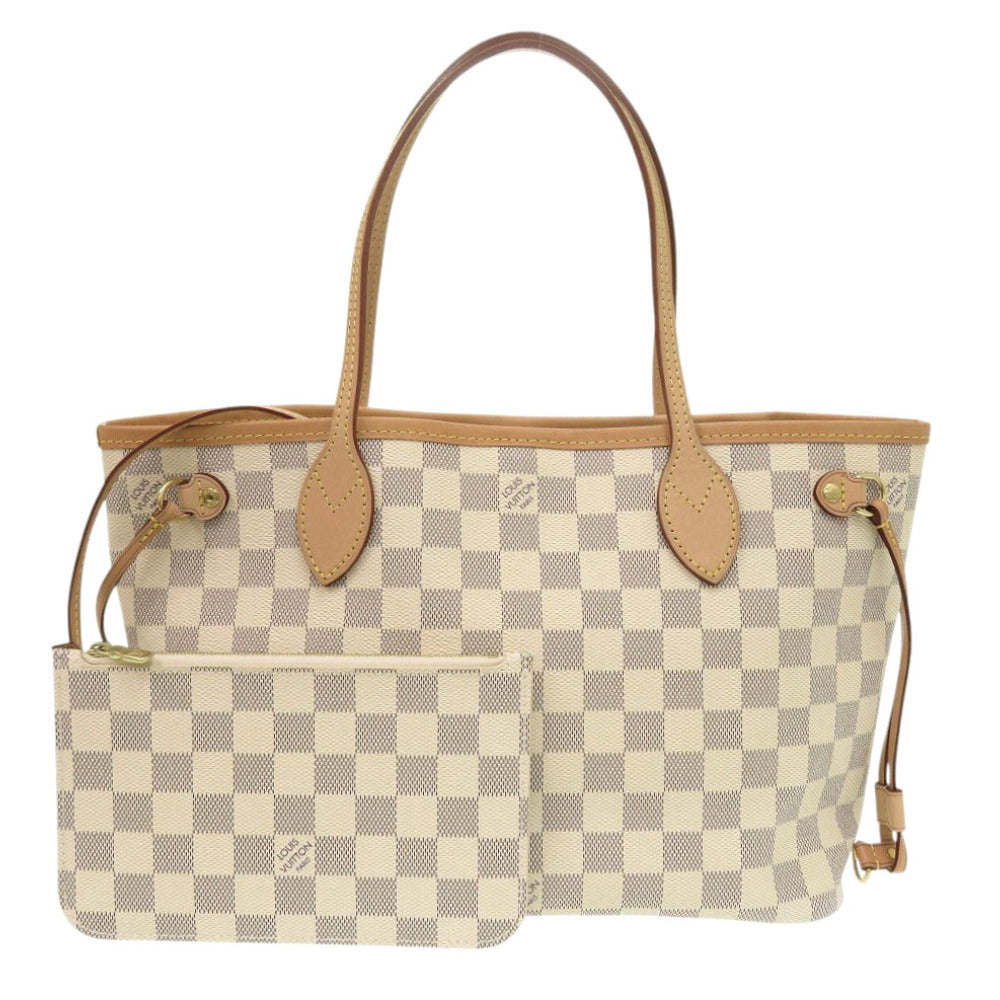 LOUIS VUITTON Tote Bag Damier Azur Canvas white Damier Azur Never full PM