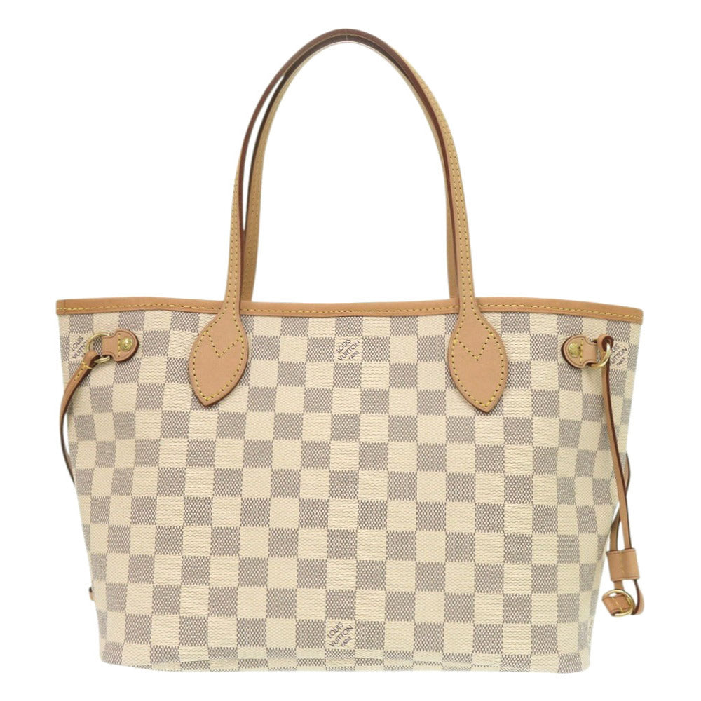 LOUIS VUITTON Tote Bag Damier Azur Canvas white Damier Azur Never full PM