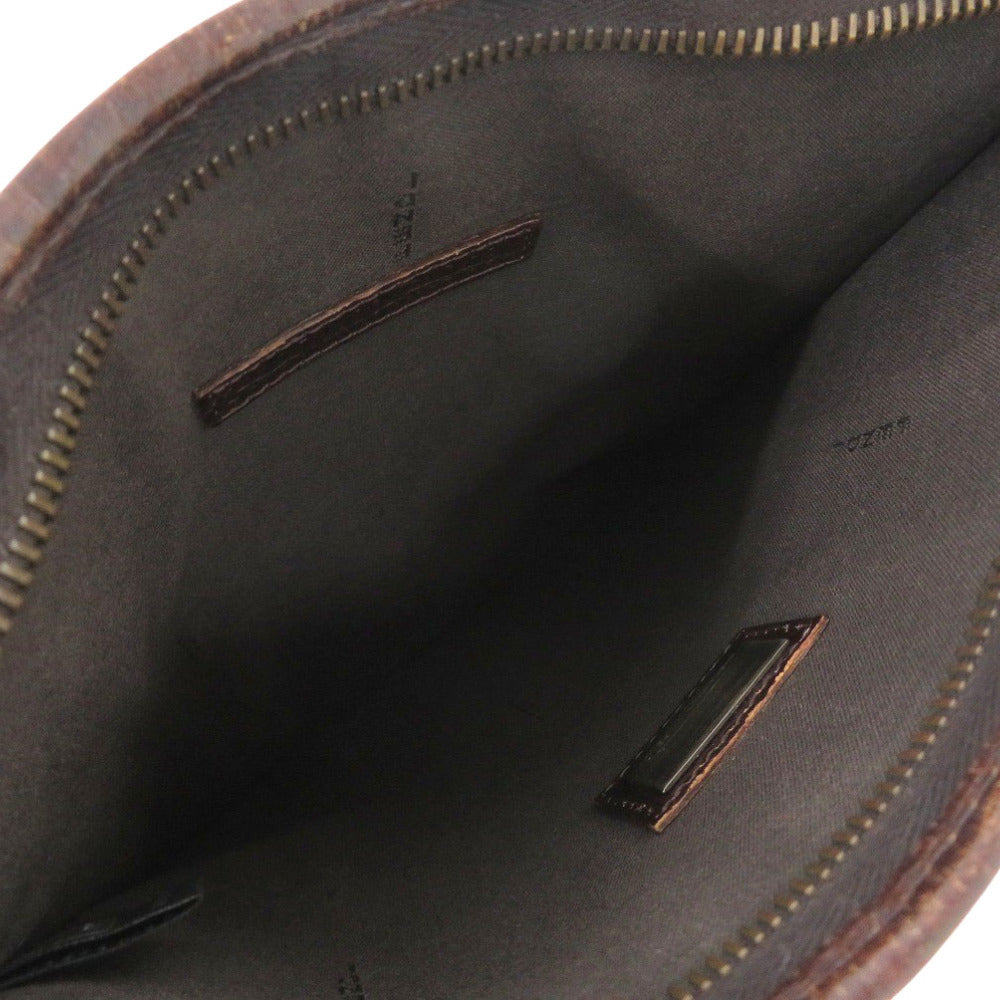 FENDI Shoulder Bag PVC, Leather Brown Zucca Pattern Sacoche Women