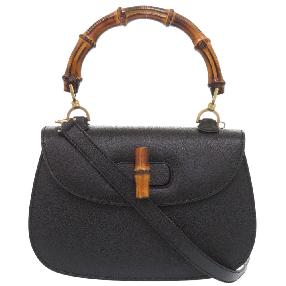 GUCCI Handbag 000 1364 0633 leather black Bamboo Women