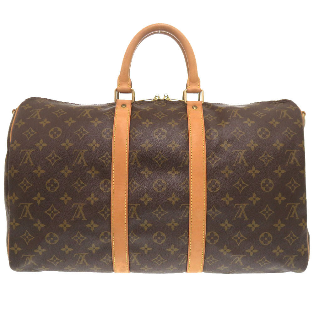 Luxury Women's Handbag | LOUIS VUITTON Boston Duffel bag Monogram canvas Brown Monogram Keepall bandouliere45 mens