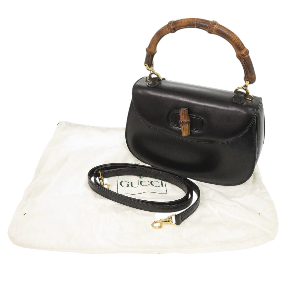 GUCCI Handbag 000 2046 0188 leather black Bamboo Women