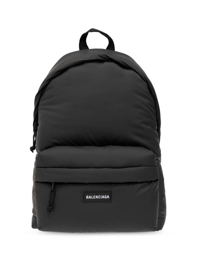 Luxury Balenciaga Trending 2026 Explorer Logo Patch Backpack Black