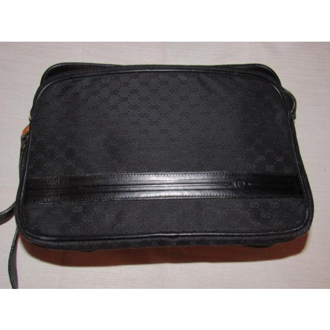 Gucci Leather Canvas Shoulder Bag