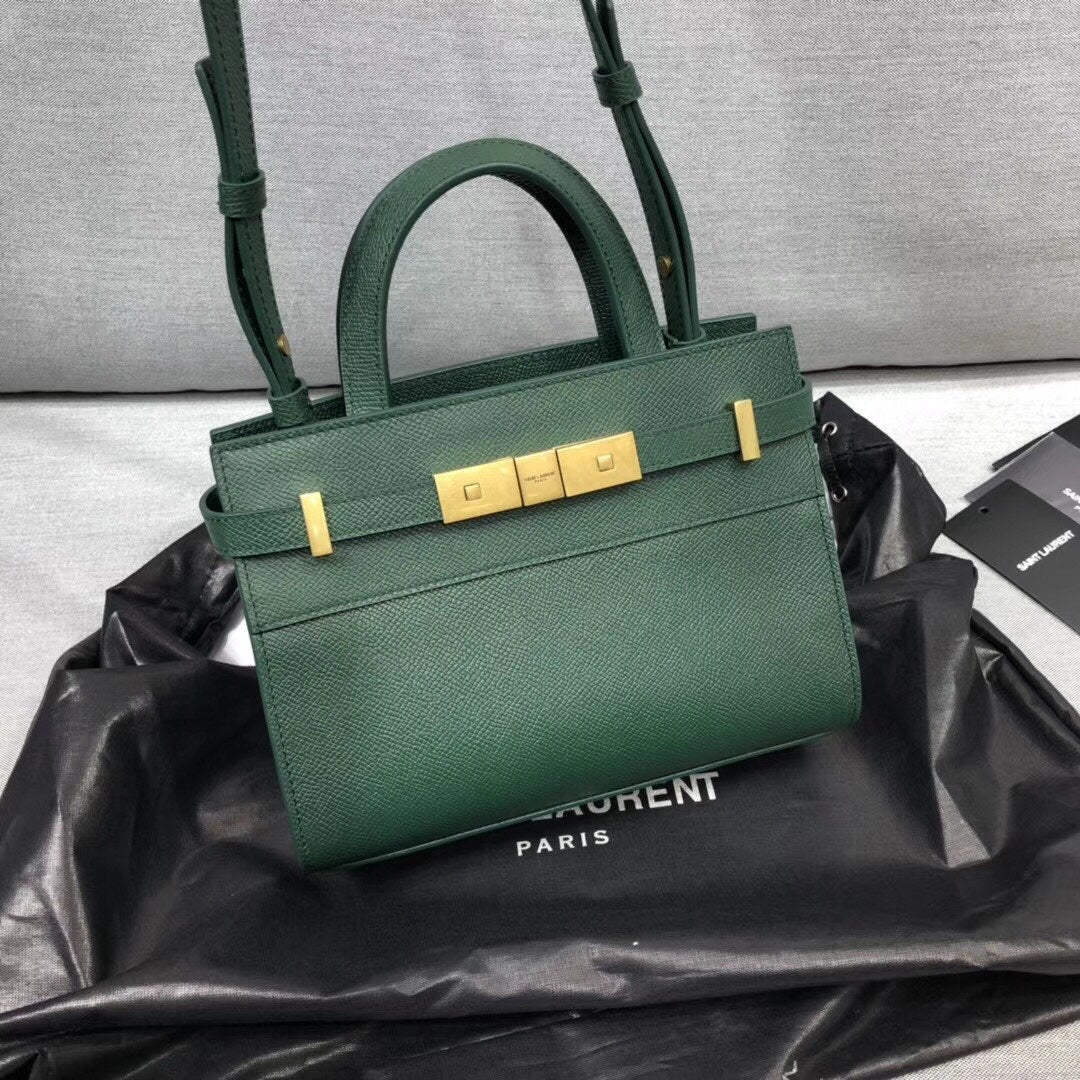 Yves Saint Laurent Manhattan Nano Shopping Bag In Box Green