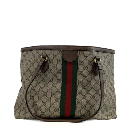 Gucci Leather Canvas Tote
